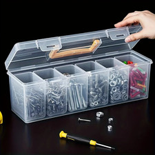17 Pcs Tool Organizer Storage Box Multi Compartment Hardware Case