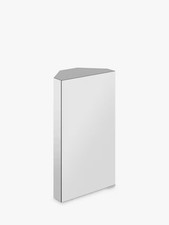 NEW hib. Fully Assembled Double-Sided Bathroom Mirrored Corner Wall Cabinet