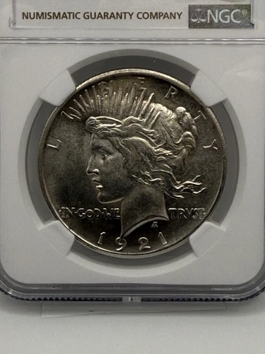 1921 Peace Silver Dollar $1 NGC MS 64 HIGH RELIEF KEY DATE