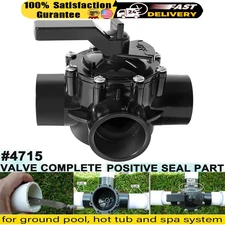 4715 3-Port 1-1/2 to 2-Inch Positive Seal NeverLube Valve for 1-1/2" 2" PVC Pipe
