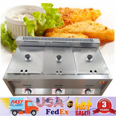 #ad 3 Pan Propane Gas Food Warmer Restaurant Tabletop Desktop Countertop Steam Table $169.87