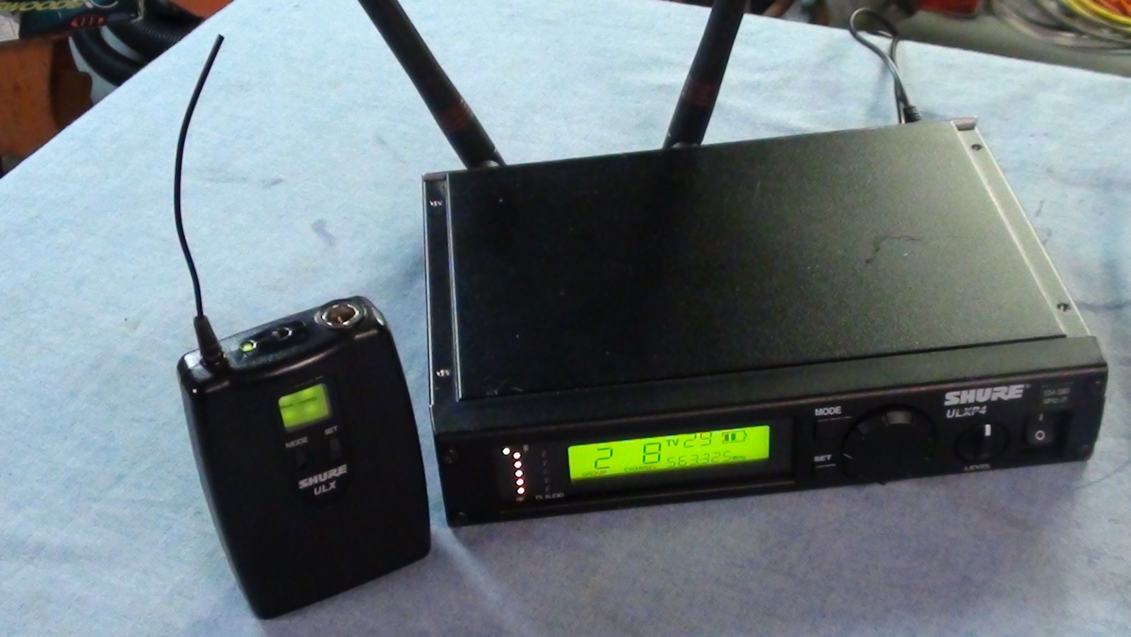 Shure ULXP4 Wireless Receiver & ULX2 -SM58 Wireless Mic J1 Band 554-590MHz~Great