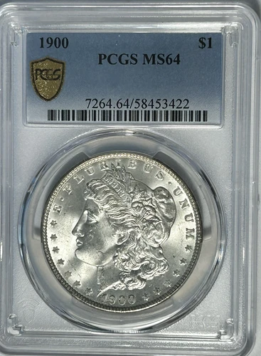 1900 MORGAN DOLLAR PCGS MS 64 / REVERSE TONER