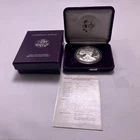 1989-S $1 American Proof Silver Eagle w/ Case & COA - .999 Fine Silver Coin