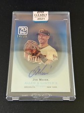2021 Topps Clearly Authentic Joe Mauer Blue On Card Auto Autograph /25 RARE HOF