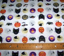 1 yd Windham MOONLIGHT TRICK OR TREAT on 100 Cotton Fabric HALLOWEEN