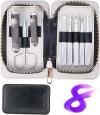 Manicure Set 8 in 1 Stainless Steel Nail Clippers for Men Manicure Kit for