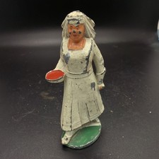 1930's Manoil Nurse w/ Red Bowl in Skirt Dime Store Lead Soldier Figure