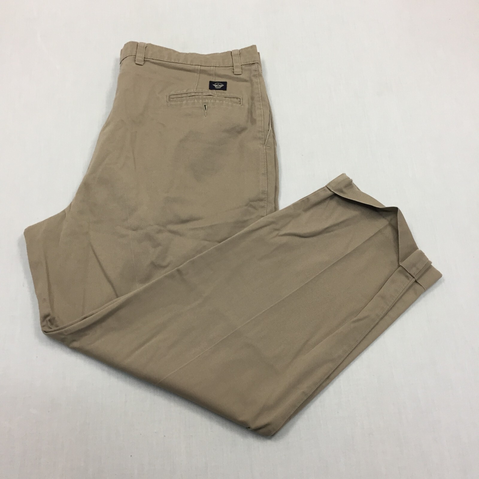 Dockers Chino Trousers Cotton Pants Straight Fit Mens Size 42W 30L Beige