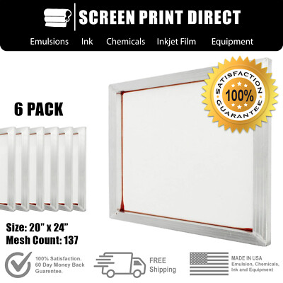 Ecotex  Aluminum Frame Screen For Screen Printing 20'' x 24'' - 137 White Mesh (6)