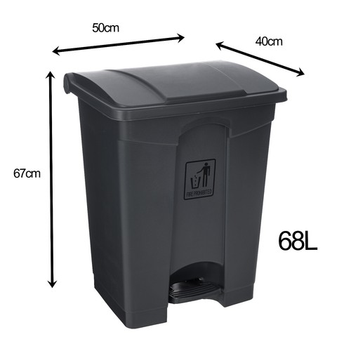New Curvaso Pedal Bin Large 45L 68L Waste Dustbin Home Office Restaurant School - Picture 72 of 77