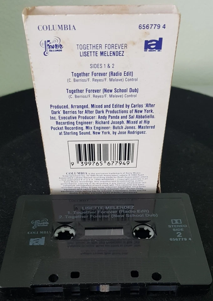 Lisette Melendez - Together Forever - 1990 cassette tape single, excellent - Image 2 of 2