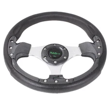 Pane Universal Battle 320MM PVC 6 Hole Steering Wheel with Horn Button US