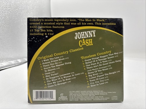 NEW SEALED Johnny Cash 17 Top Ten Hits 2 CD Set 2007 - Picture 2 of 2