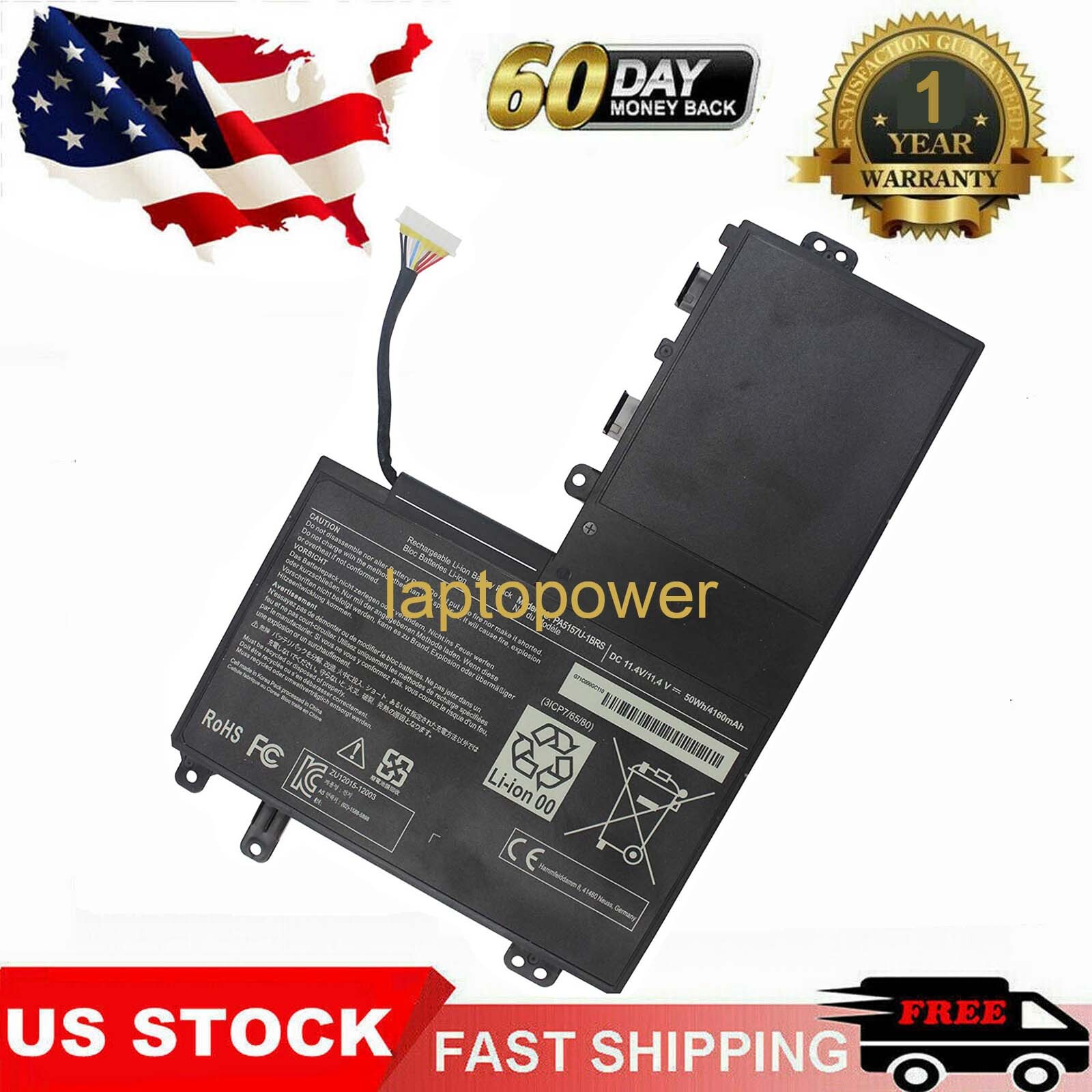 50Wh PA5157U-1BRS Battery for Toshiba Satelite E45t-a4100 E55t-A E55t-a5320