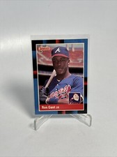 1988 Donruss Ron Gant #654 Atlanta Braves Rookie RC Card MLB NM-M Baseball. rookie card picture