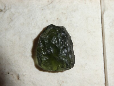 100% AUTHENTIC NICE FORM MOLDAVITE METEOR TEKTITE 3.6 G  CHLUM CZECH REPUBLIC