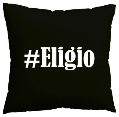 Kissenbezug #Eligio I love Eligio Schwarz 111366