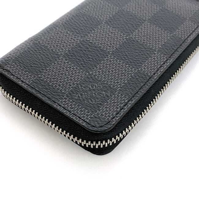 Louis Vuitton Coin Case Zippy Coin Purse f-22413 Black Gray