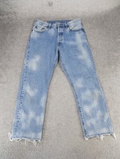 Levis 501 Jeans Womens 29 Light Wash Denim Button Fly 