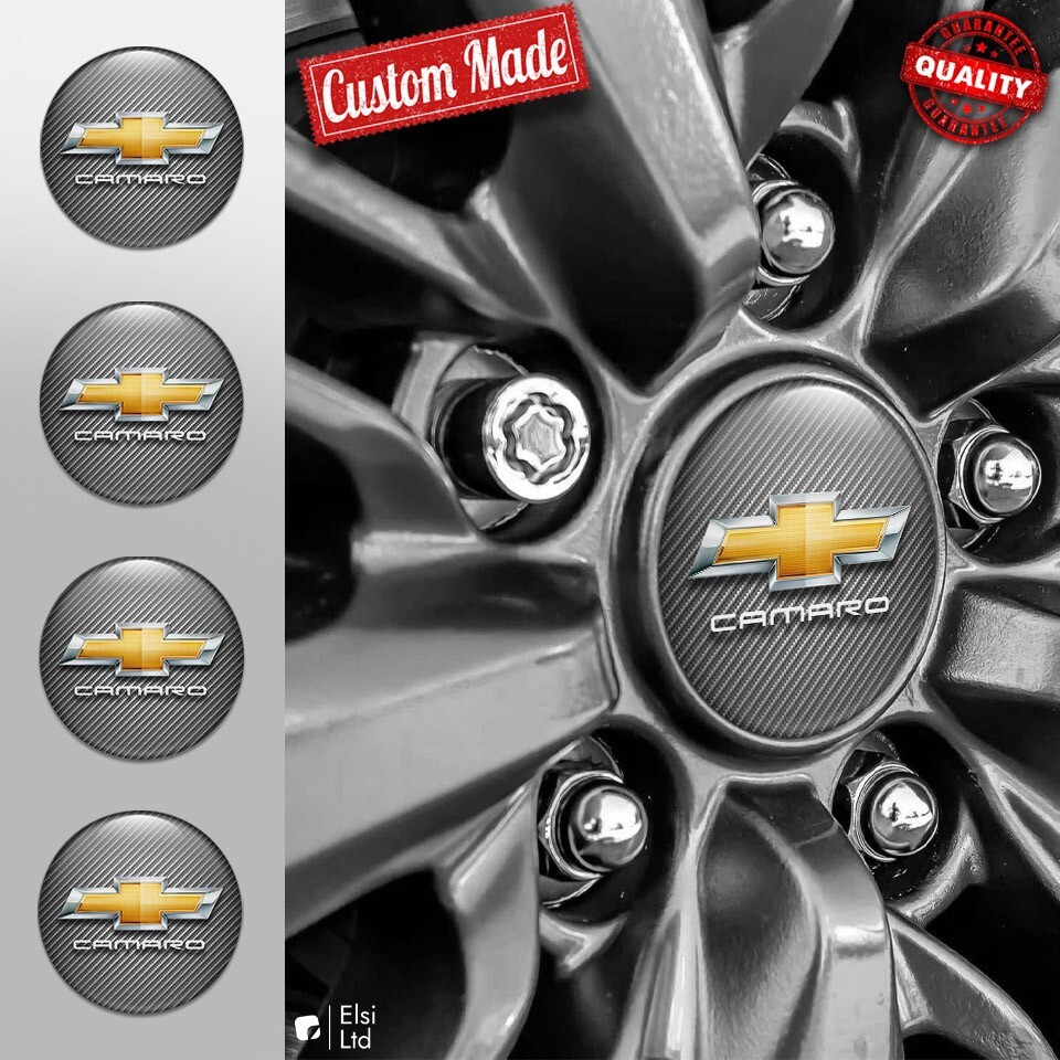 Custom Camaro Wheel Cap Decals - 4-Piece Set for Rims  