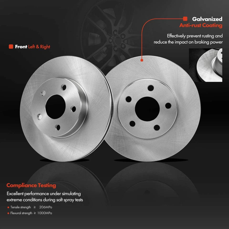 Rotores de freno de disco delanteros y pastillas de freno de cerámica para Chevrolet Corsica Buick Skylark Foto 4 de 4