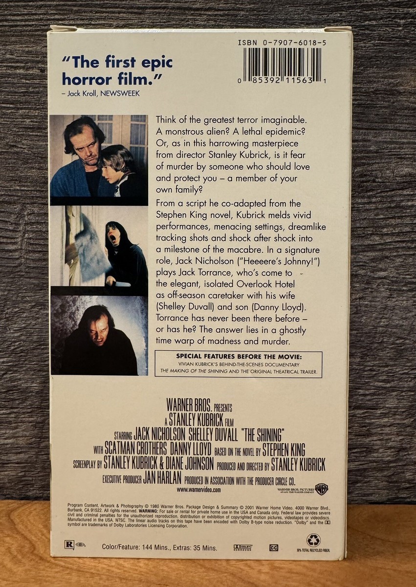The Shining DVD Region 1 Jack Nicholson Shelley Duvall Danny Lloyd