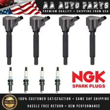 4x Ignition Coil & NGK Laser Iridium Spark Plug for Dodge Dart Fiat Turbo UF673