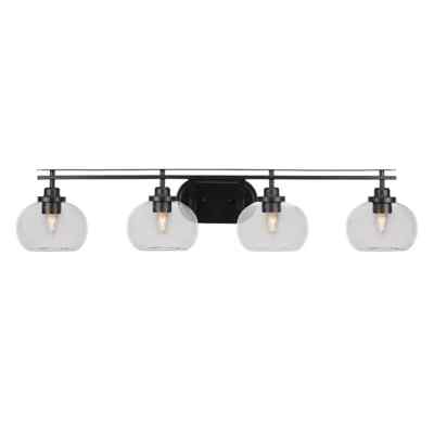 Toltec Lighting 2614-MB-202 Odyssey 4 Light 40 inch Bath Bar in Matte Black with