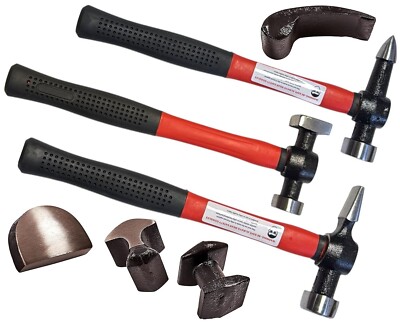 7-teiliges Auto Karosserie Panel Reparaturwerkzeug mit Faser Karosserie Schlaghammer Set