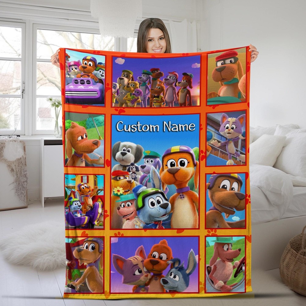 Personalized Go Dog Go Fleece Blanket, Go Dog Go Blanket, Go Dog Go Throw