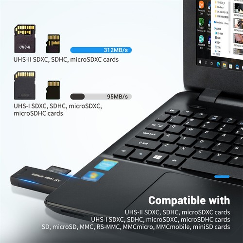3in1 Type C USB 3.1 Card Reader OTG Adapter fr SD DHS-II Micro SD SDXC SDHC Card - Picture 7 of 22