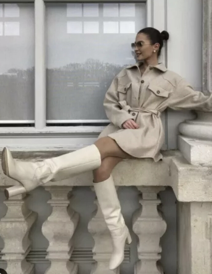 beige overshirt zara