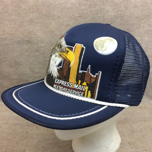 Express Mail Next Day Service Zip+4 Snapback Malla Camionero Sombrero Correo de EE. UU. - Imagen 2 de 9