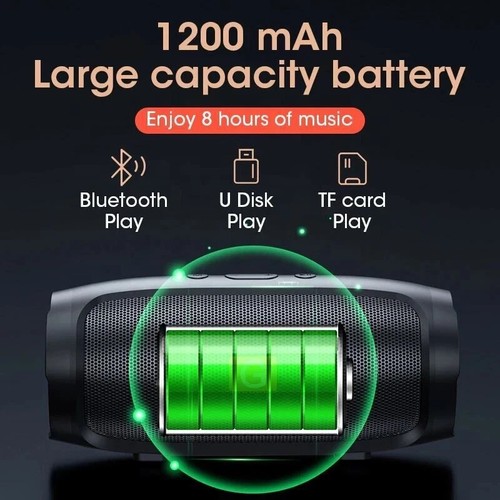 Bluetooth Wireless Portable Speaker Waterproof Stereo Bass USB TF FM ...