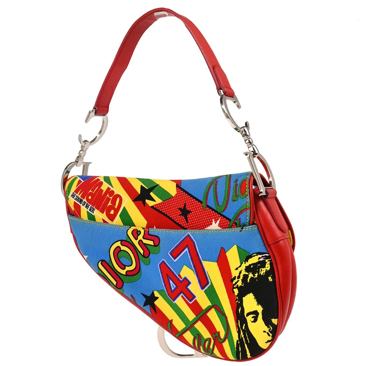 Christian Dior Red Dior Mania Saddle Handbag 00RU1013 176347 | eBay