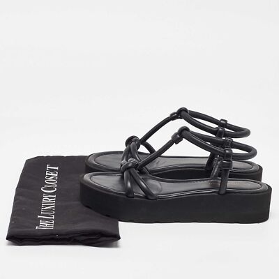 Gianvito Rossi Black Leather Marine Platform Sandals Size 38 Gianvito Rossi Black Leather Marine Platform Sandals Size 38