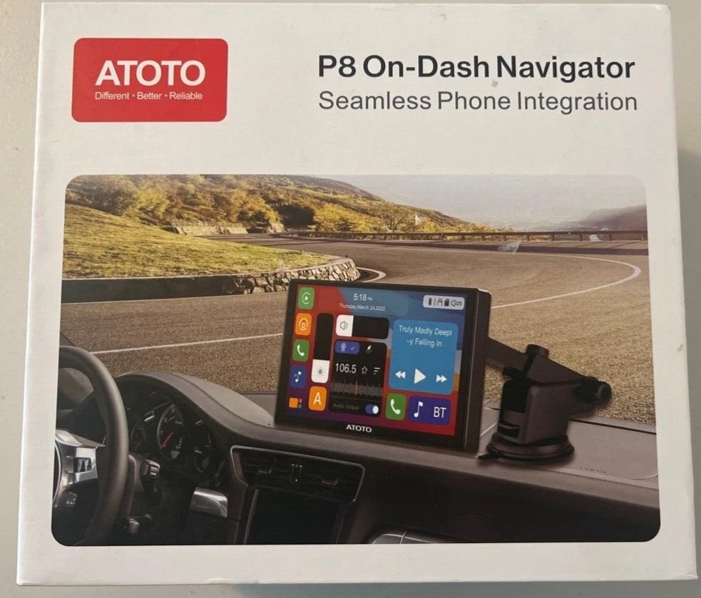 ATOTO P8 Portable Wireless Carplay & Android Auto Car Stereo with Remote  Control