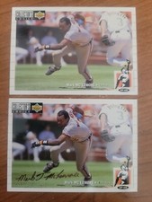2 x 1994 Collector's Choice Silver Signature Parallel & Base Mark McLemore #198