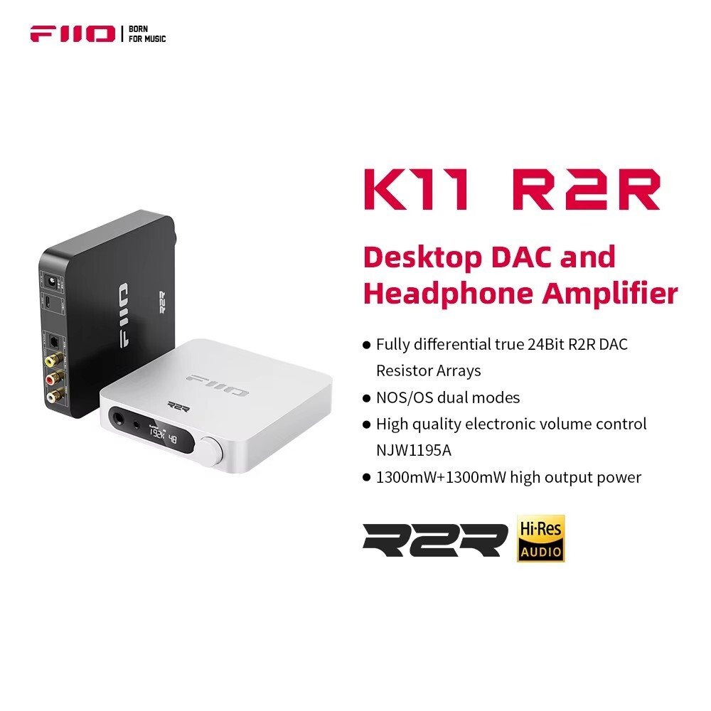 FiiO K11 R2R High-Performance Desktop DAC / Headphone AMP RCA 