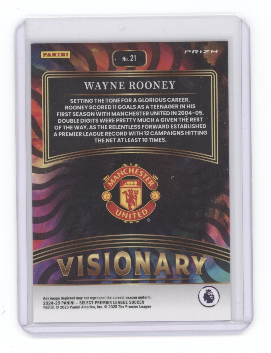 WAYNE ROONEY 2024-25 Panini Select Premier VISIONARY Prizm