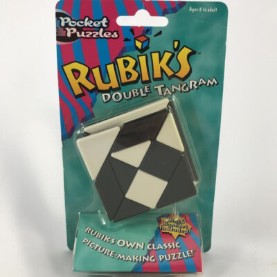 NEW! Vintage Rubik's Pocket Puzzle Double Tangram OddzOn 1998 NIP Rare HTF