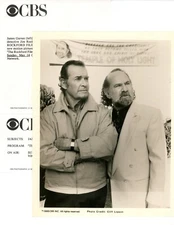1995 CBS TV James Garner & Stuart Margolin The Rockford Files Orig Photo & Paper