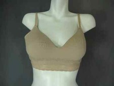 NATORI Wire Free Lined CONTOUR SOFT CUP T-shirt Bra 723154 Size 34D beige