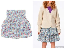 GIRLS MOLO BONITA SKIRT SPRING BLOOM FLORAL SMOCKED RUFFLE TIERED 13-14 $75