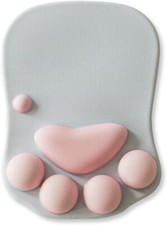 Cat Paw Mouse Pad w/ Wrist Support Soft Gel Wrist Rest Pad Cute Cushion Mousepad