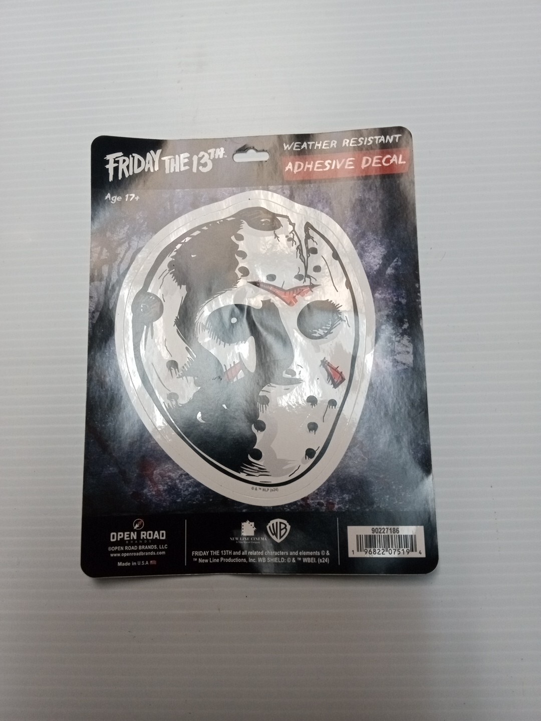 Friday the 13th Jason Voorhees Mask Adhesive Sticker Decal