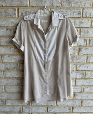 Rag & Bone Short Sleeve Button-up Cotton Blouse Women's Size 8