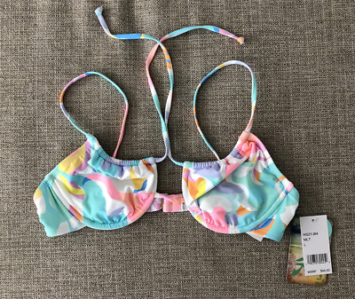 Hobie Push-Up Underwire Bikini Top Women s Size L Halter Style