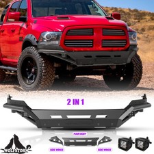 For Dodge Ram 1500 2013 2014 2015 2016 2017 2018 Front Bumper Wled Lights Steel